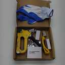 Upholstery 4 in 1 Staple Gun Heavy Duty, with 6000 Staples, Remover, Gloves, Manual Brad Nailer Power Adjustment Stapler Gun for Wood, Upholstery, Carpentry, Decoration DIY Staple Gun