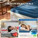 VOSSER Twin Air Mattress with Built-in Pump,Fast & Easy Inflation/Deflation Inflatable Mattress, Foldable Blow Up Mattress with Storage Bag, Inflatable Bed for Home, Camping & Guests, Twinxl 15''