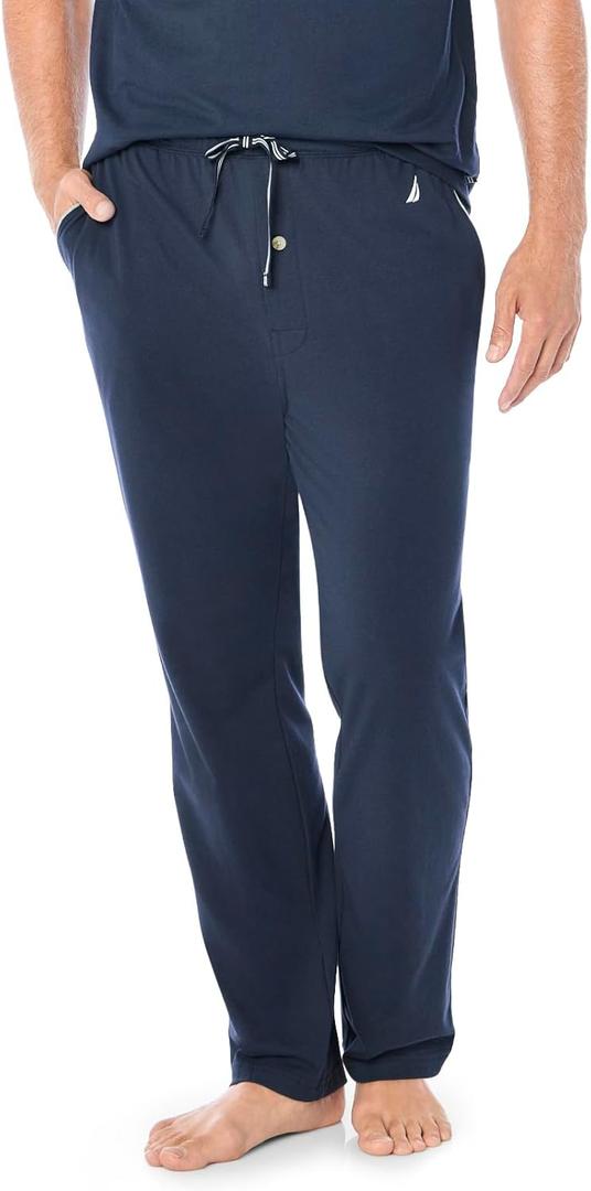 Nautica Men's Soft Knit Sleep Lounge Pant (X-Large, Navy)