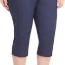 Rekucci Curvy Woman Ease into Comfort Plus Size Capri w/Tummy Control (Indigo)