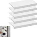 Wire Shelf Cover 24 X 12 Inch Wire Rack Cover Wood Shelf Covers for Pantry Shelving Closet Shelves Organization(White,5 Pack)