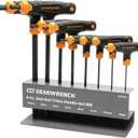 GEARWRENCH 8 Piece Metric Ball End T-Handle Hex Key Set - 83520 (2mm 2.5mm 3mm 4mm 5mm 6mm 8mm 10mm)