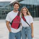 MOSISO Small Sling Bag for Women Men, Casual Crossbody Shoulder Bag, Sling Backpack Chest Daypack for Travel Hiking