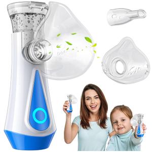 Portable Nebulizer for Adults Kids, Handheld Rechargeable Mesh Nebulizer with Two Working Modes, Travel Nebulizer for Home Office Outdoor