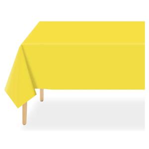 Yellow Disposable Plastic Tablecloth for Rectangle Tables (10 Pack) Premium Decorative Table Cloth for Parties, Events & Weddings, Indoors & Outdoors, 54 x 108 inches, Plastic Table Cover.