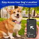 AirTag Dog Collar, IP68 Waterproof Air Tag Dog Collar Holder, Reflective, Ultra-Durable, Comfortable Padded, Heavy Duty Dog Collars for Small Medium Large Dogs-Pink-S