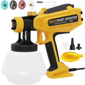 Paint Sprayer-700W HVLP Electric Spray Paint Gun with Adjustable Spray Width, 4 Nozzles & 3 Patterns, 40 Fl Oz Container, Easy to Clean, for House Painting, Furniture, Cabinets, Walls, Fence, Etc.