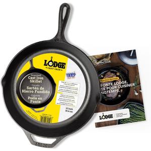 Cast Iron 12" Seasoned Cooking Skillet Kitchen Cookware Frying Pan, Black