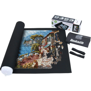 Becko US Puzzle Mat Roll Up with Drawstring Storage Bag, Felt Rollup Mat for Easy Transport & Storage, Portable Puzzle Board Puzzles Saver Keeper for Jigsaw Puzzles Up to 1500 Pieces