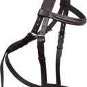 Hulara Wonder Care Genuine English Leather Crossover | Crossunder Bitless Horse Bridle Headstall with Reins, Size: Full