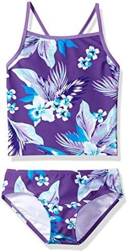 Kanu Surf Girls' Melanie Beach Sport 2-pc UPF 50+ Banded Tankini 8