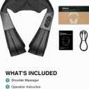 Nekteck Shiatsu Neck and Back Massager with Soothing Heat, Electric Deep Tissue 3D Kneading Massage Pillow for Shoulder Leg Body Muscle Pain Relief, 3 Speed Intensities (Rechargeable)