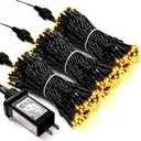 JMEXSUSS 300 LED Warm White Christmas Lights Outdoor Waterproof, 8 Modes Green Wire Christmas Tree Lights Plug in, Twinkle Fairy String Lights for Indoor Xmas Wedding Party Garden