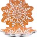 Cupcakes And Cashmere Melamine Appetizer Plates (Gingerbread Snowflake)