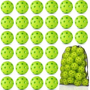 Coopay 18/36 Pack Baseball Practice Balls Plastic Training Balls Lightweight Hollow Softballs for Hitting, Baseball Training Indoor Outdoor Use (Green)