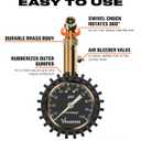 Vondior Tire Pressure Gauge (0-100 PSI) Certified ANSI Accurate with Large 2 Inch Easy to Read Glow Dial, Low - High Air Pressure Gauge. Tire Gauge for Car and Trucks Tires