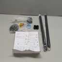 OUSHENG Stair Railing Indoor Hand Rails for Outdoor Steps, Industrial Pipe Handrail Metal Iron Handle Support for Wall Mount Staircase Porch, Vintage Farmhouse Style, 3ft (Black)