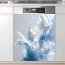 Dishwasher Magnet Sticker Cover: Panel Decal Decorative for Kitchen Decoration, 23"x26" Home Appliances Decor Stickers Panel Decor (Butterfly B)