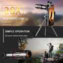 Phone Camera Lens Kit Upgraded Version Telephoto 28X Wide Angle 0.6X Macro 20X Fisheye