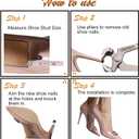 24 Pairs High Heel Replacement Tips, Women Heel Shoes Repair CapDowels Tips Pin Kit,with 6 Inch High Heel Remove Pliers, 8-12.5mm 6 Sizes Heel Tips Caps, U-Shape, Black Beige
