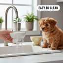 Ceramic Cat Bowls - Elevated cat Bowl, Anti-Vomiting, Whisker Friendly Raised Cat Bowl, Easy to Clean, Non-Slip, Suitable for Small Dogs - Pack of 2 (White-Beige, Orange-Yellow) (White-Beige)