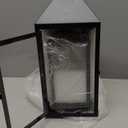 JHY DESIGN Set of 2 Black Decorative Lanterns 17.5inch&13.5inch Metal Candle Lanterns for Indoor Outdoor Events Paritie and Weddings Vintage Style Hanging Lantern