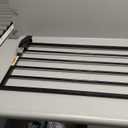 Cumbor 29.243" Baby Gate for Stairs, Wall-Mounted (Drill Required), Expandable No Bottom Bar Dog Gate, Auto Close Extra Wide Walk Thru, Pet & Toddler Proof Gate, Top & Bottom of Stairways(Black)