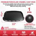 Full Size Griddle Insert for Weber Q 2800N+ Gas Grill, Cast-Iron Griddle Plate for Weber Q Griddle, Heavy-Duty Non-Stick Flat Top Cooking Surface for Breakfast, 3400248, Even Heating