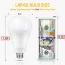 250-300W Equivalent LED Light Bulbs, 3000 Lumens Warm White 3000K 30W A30 LED Bulbs for Garage, Warehouse, Workshop, Commercial, Hotel, Backyard, E26 Base Light Bulb Non-Dimmable, 2-Pack