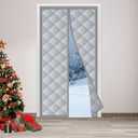 HOXHA Magnetic Thermal Inlusated Door Curtain Fits Door Size 36  80 Inch, Weatherproof, Windproof, Soundproof Door Screen Magnetic Closure