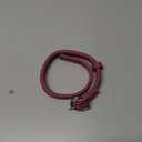 CollarDirect Reflective Rolled Leather Dog Collar, Soft Padded Round Puppy Collar, Handmade Genuine Leather Collar Dog Small Large Cat Collars 13 Colors (8-11 Inch, Pink Smooth)