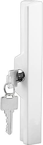 Prime-Line C 1120 Sliding Door Outside Pull, with Key, White Diecast (Single Pack)