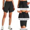 Ksmien Women's 5"/ 7" Athletic Running Shorts Quick Dry Lightweight Workout Gym Shorts with Zipper Pockets UPF 50+, Medium