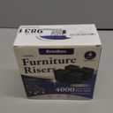 Bed Risers Furniture Risers Heavy-Duty Rectangular Adjustable Block Lift to 3 inches and 4.3 inches Desk, Sofa, Chair Legs, Refrigerator, Washing Machine Support up to 4000 pounds (2 layer(3inches), Square-black-4 Pack)