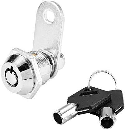 Tubular Cam Lock with Keys, Keyed Alike Chrome Finish Cabinet Drawer Locks, 7/ 8" Cylinder fit for RV Cupboard Drawer, Silver