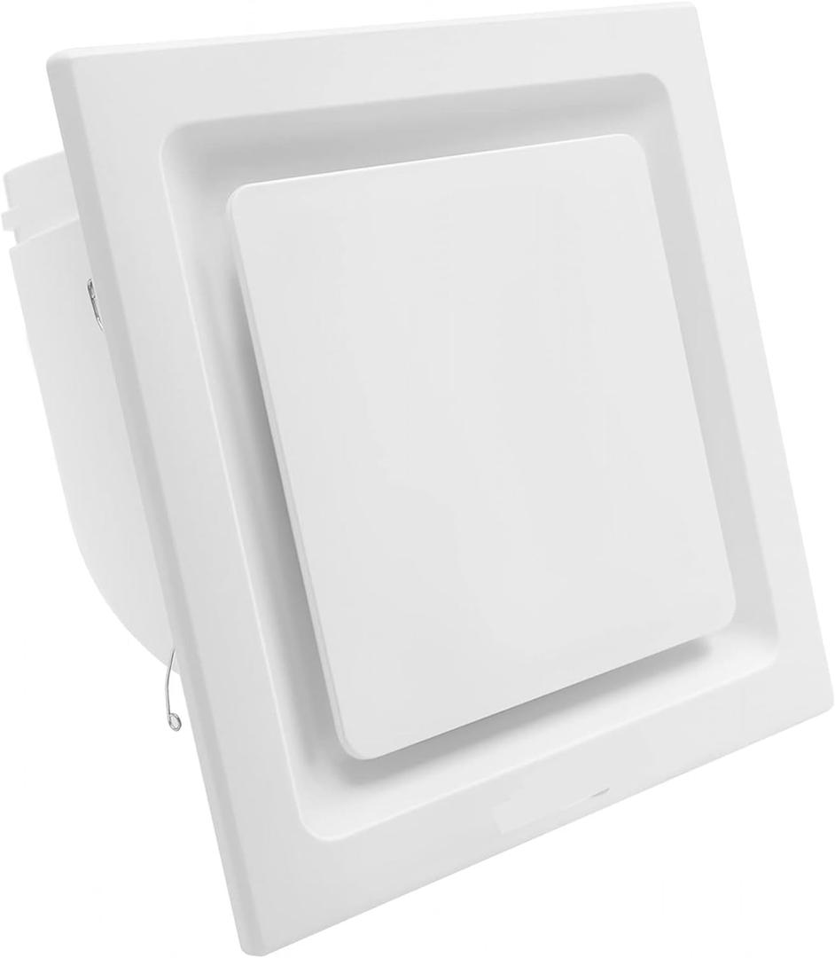 Bathroom Exhaust Fan, Ceiling Mount Ventilation Fan bathroom extractor 110V bathroom fan for Kitchen 120CFM 1.2Sones (Square)