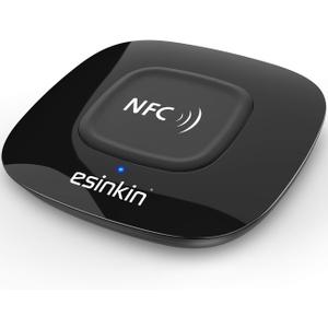 esinkin Bluetooth Receiver Wireless, NFC-Enabled Audio Adapter 4.0 for HD Home Stereo Music Streaming Sound System for 3.5mm (AUX and RCA)