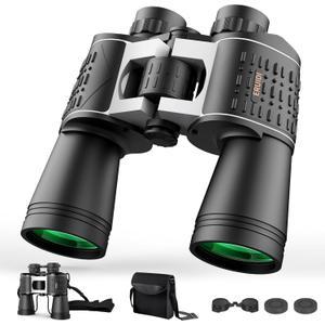 20x52 Binoculars for Adults High Powered - ERUIDI Bird Watching Binoculars with Long Range View for Cruise Ship Hunting Travel Stargazing Sports (black)