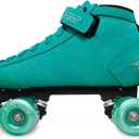 Bont Skates - Prostar Soft Teal Suede Professional Roller Skates with Glow Light Up Led Wheels - Indoor and Outdoor - Roller Skates