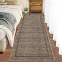 GarveeHome Scalloped Washable Runner Rug 2x6 Runner Non Slip Kitchen Rug Modern Taupe Rug Entryway Rug Farmhouse Soft Bathroom Rugs Stain Resistant Carpet for Hallway Laundry Bedroom 2 ft x6 ft Taupe