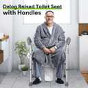 Raised Toilet Seat with Handles, Heavy Duty 400lb Medical Safety Frame, Bathroom Assist Toilet Seat Raiser for Seniors, Handicap, Disabled