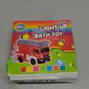 4 Floating Changing Color Light Up Bath Toy Car with Bath Book & Storage Bag, No Hole Realistic Car Bathtub Toys for Toddler Kid 18 month +, Bathroom Tub Pool Beach Swimming Party, Birthday Gift