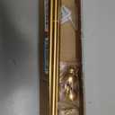 Curtain Rods for windows 32-48 inch, 5/8 inch Decorative Gold Splicing Heavy Duty Metal Curtain Rod Set with Brackets