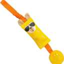 Outward Hound Fire Biterz Tugz Yellow Llama Durable Firehose Dog Tug Toy with Squeaking Ball