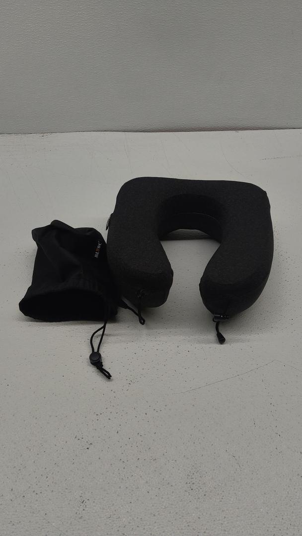MLVOC Travel Pillow 100% Pure Memory Foam Neck Pillow, Comfortable & Breathable Cover, Machine Washable, Airplane Travel - Black