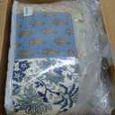 Yvooxny California King Quilt Set - Bohemian Farmhouse Patchwork Floral Pattern, Reversible Green, 110 x 118 Inch Quilt + 2 Pillowcases