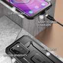 SUPCASE for Samsung Galaxy S20 Ultra Case with Screen Protector (Unicorn Beetle Pro), [Built-in Belt Clip & Stand] Full-Body Rugged Kickstand Protective Phone Case for Galaxy S20 Ultra 5G, Black