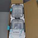 Bayco 8 Pack Glass Meal Prep Containers 3 Compartment, Glass Food Storage Containers with Lids, Airtight Lunch Bento Boxes, Leak Proof (8 lids & 8 Container) - Grey