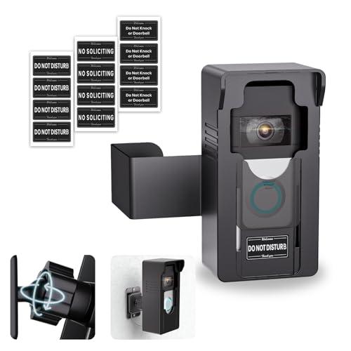 Anti-Theft Doorbell Mount with Ring: 360 Adjustable Angle Wireless Camera Holder No Drill for Apartment Door - 2025 Video Wired Mounting Bracket for Brick Concrete Wall Renter Friendly Home House