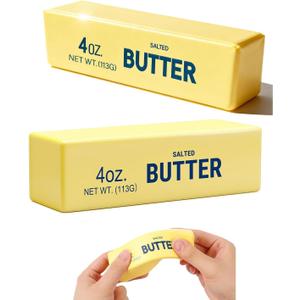 2 Pack Slow Rising Squishy Butter Stick Soft Butter Stick Squishies Toy, Slow Rising Sensory Fidget Toy for Stress Relief & Calming Desk Decor & Party Favor Gift for Adults & Kids